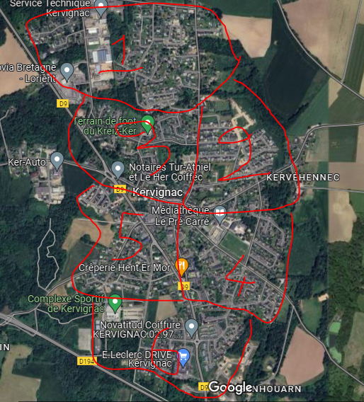 plan de prospection kervignac 